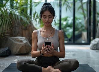 Woman meditating